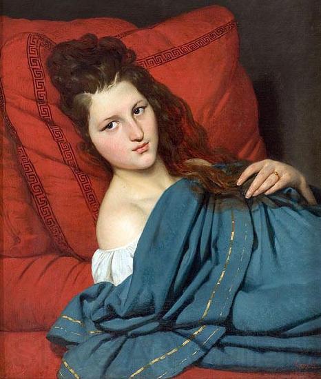 Joseph-Desire Court Woman Reclining on a Divan France oil painting art